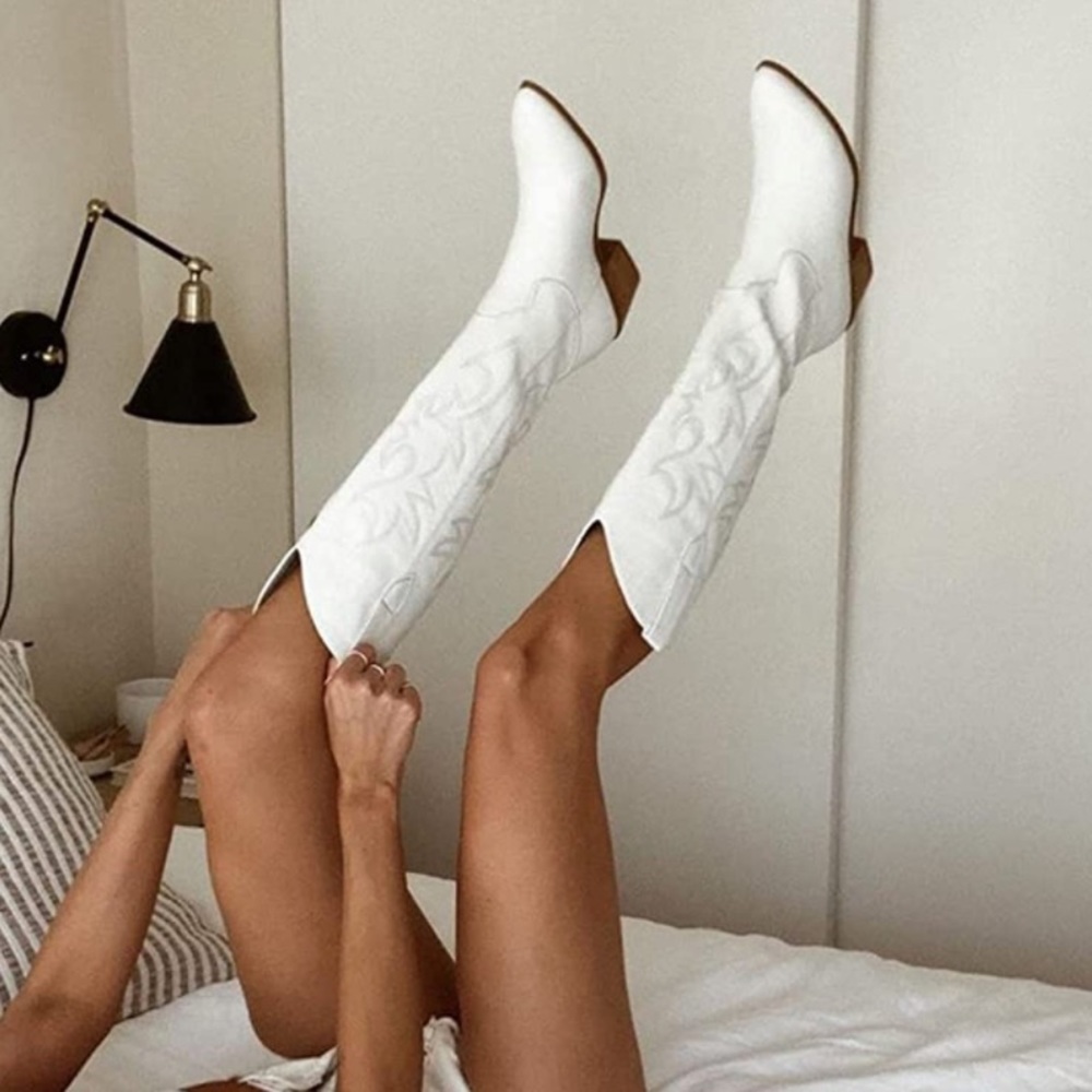 White cowboy boots